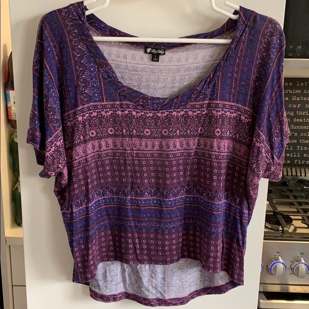 Lily White Soft Purple Shirt